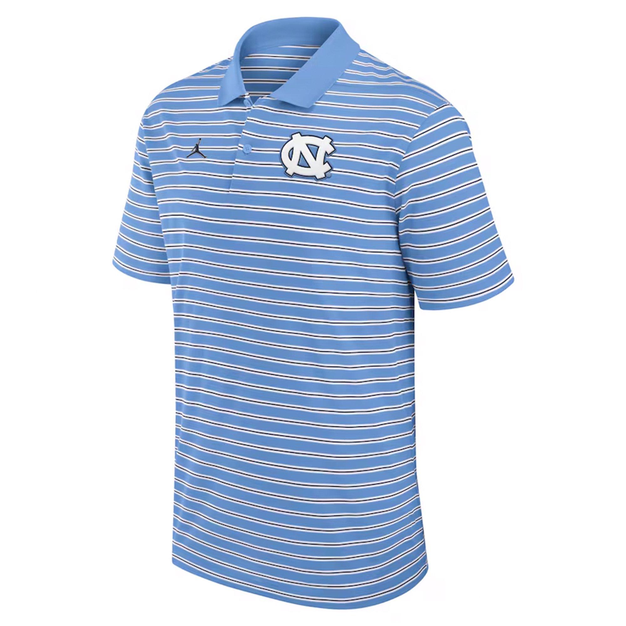 Jordan North Carolina Tar Heels​ Stripe ​Polo - Light Blue - LT BLUE